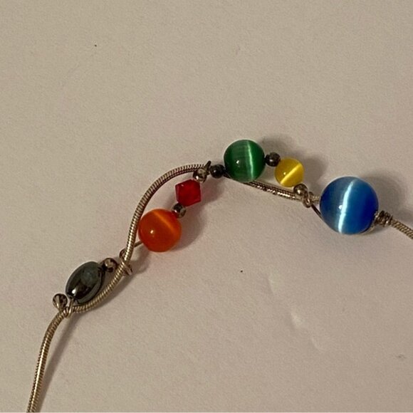 ITALY NECKLACE CHOKER STERLING SILVER YYY BEADS ADDED 15.5” 6.2g - Picture 4 of 9